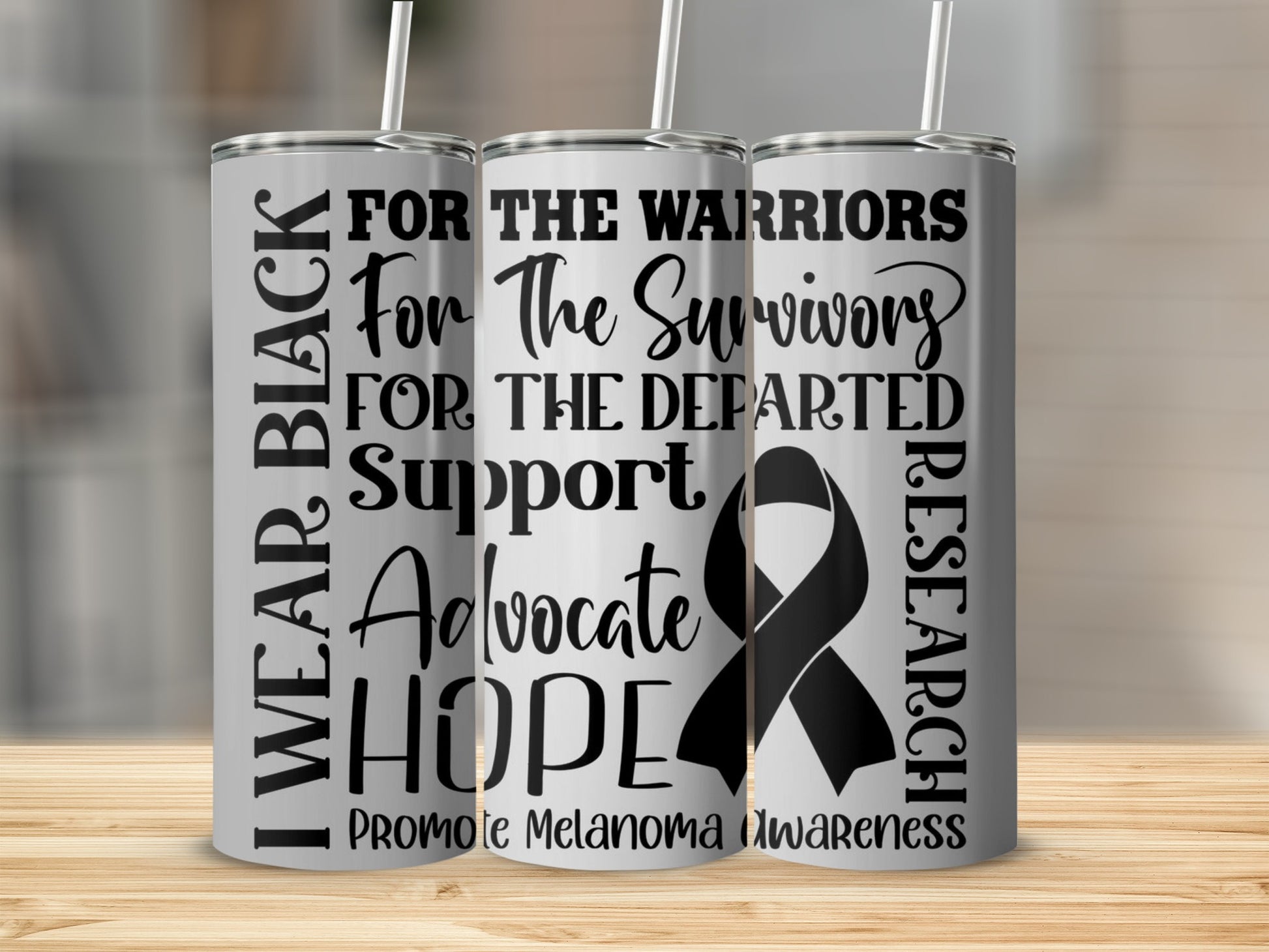 Melanoma Awareness Support Advocate Hope Tumbler