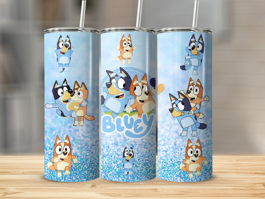 Cute Bluey Cartoon Character Tumbler for Kids