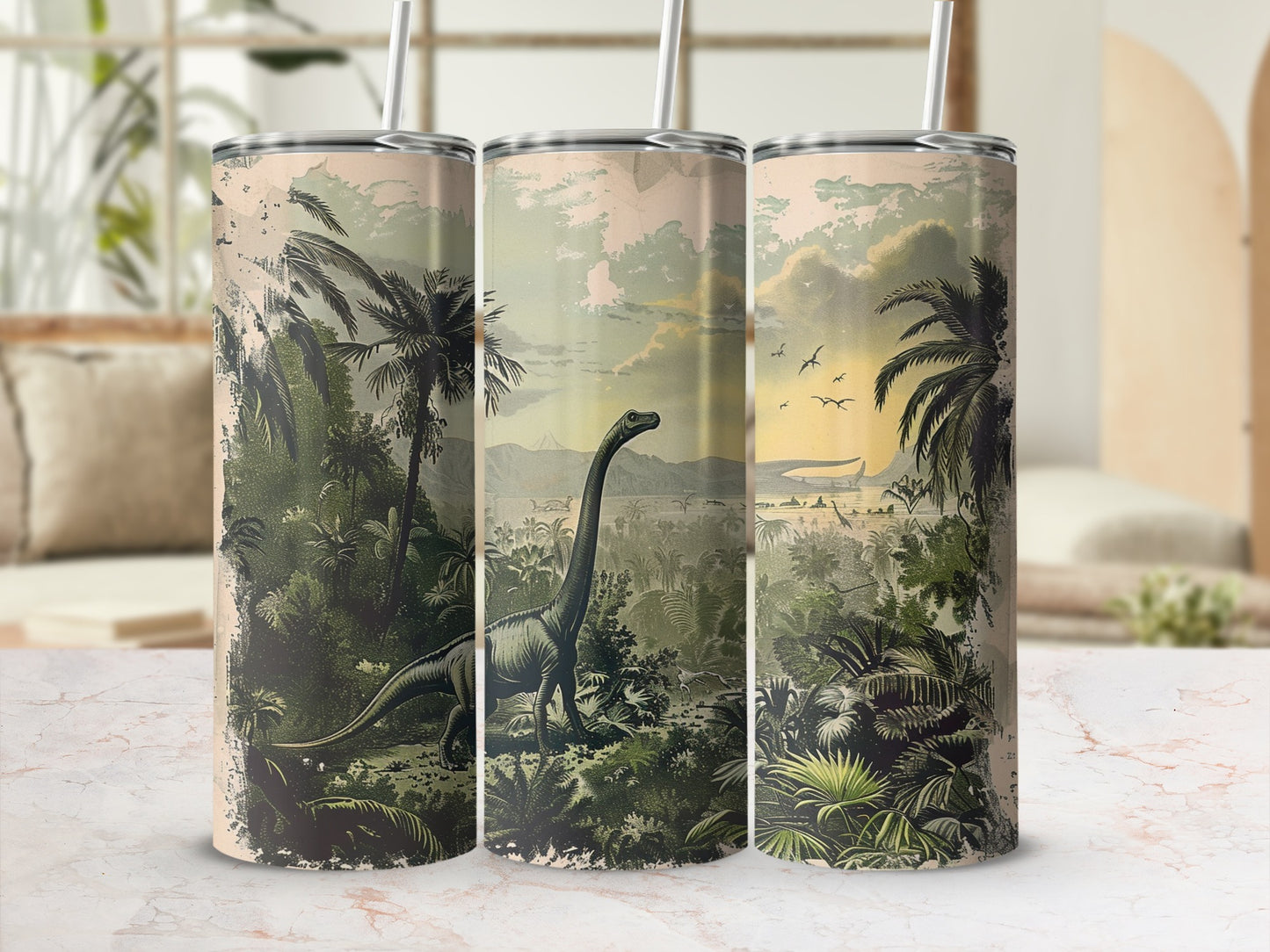 Dinosaur Jungle Vintage Prehistoric Tumbler product type