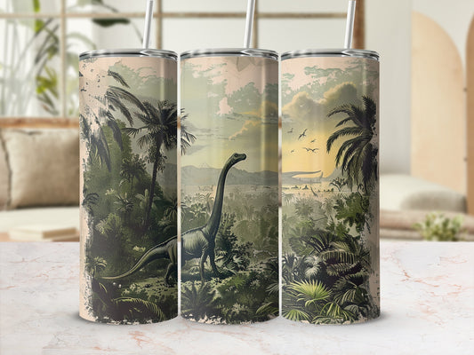 Dinosaur Jungle Vintage Prehistoric Tumbler product type