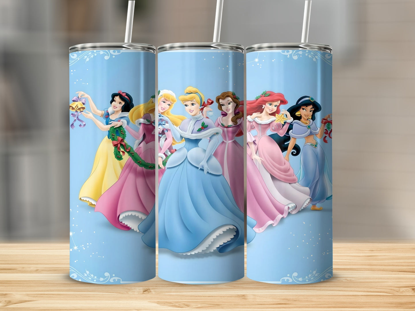 Disney Princesses Tumbler Vibrant Colorful Design Cup