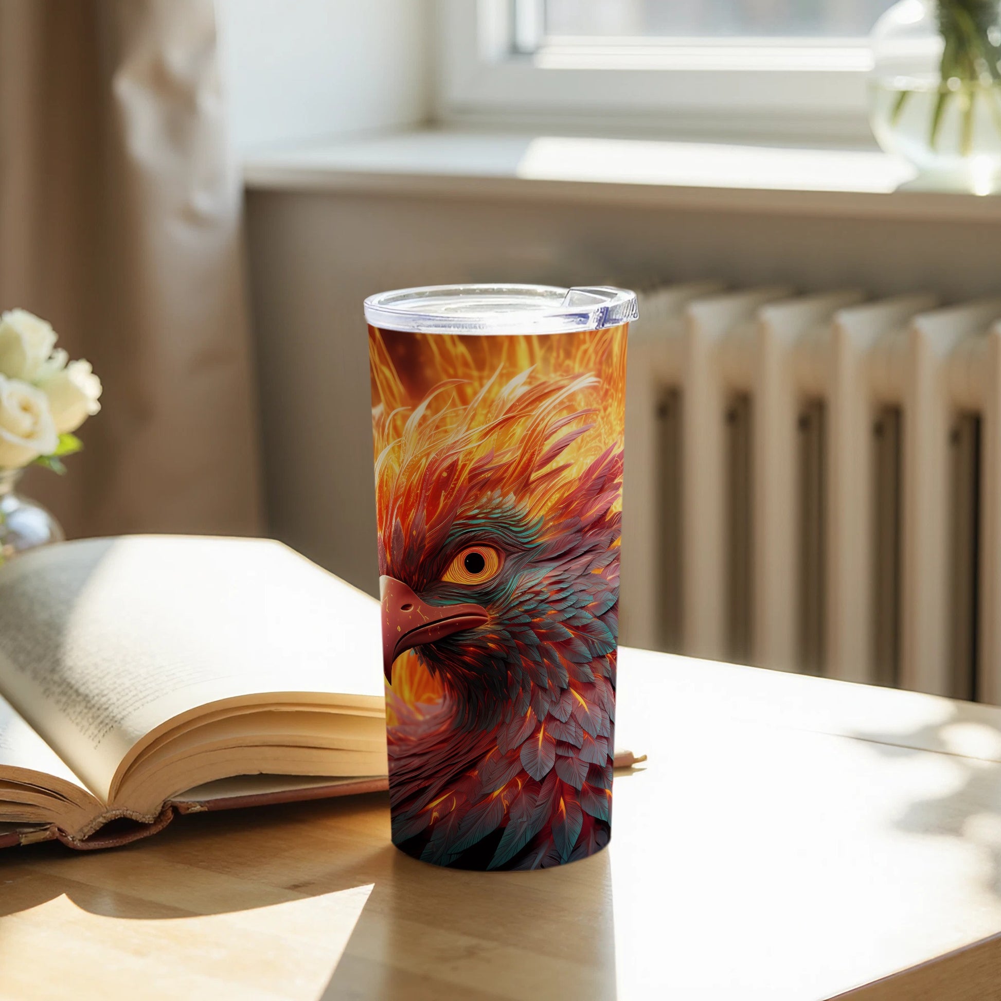 Vibrant Phoenix Fire Legend Tumbler product type
Phoenix
Tumbler
Fire flames
Mythical bird
Legendary creature
Colorful design
Insulated drinkware
Fantasy art
Vibrant graphic
Hot cold cup
Unique gift
Beverage container
Bird artwork
Eye-catching tumbler
Resilient symbol
Rebirth motif
Custom artwork
Dynamic print
Flame pattern
Magical creature