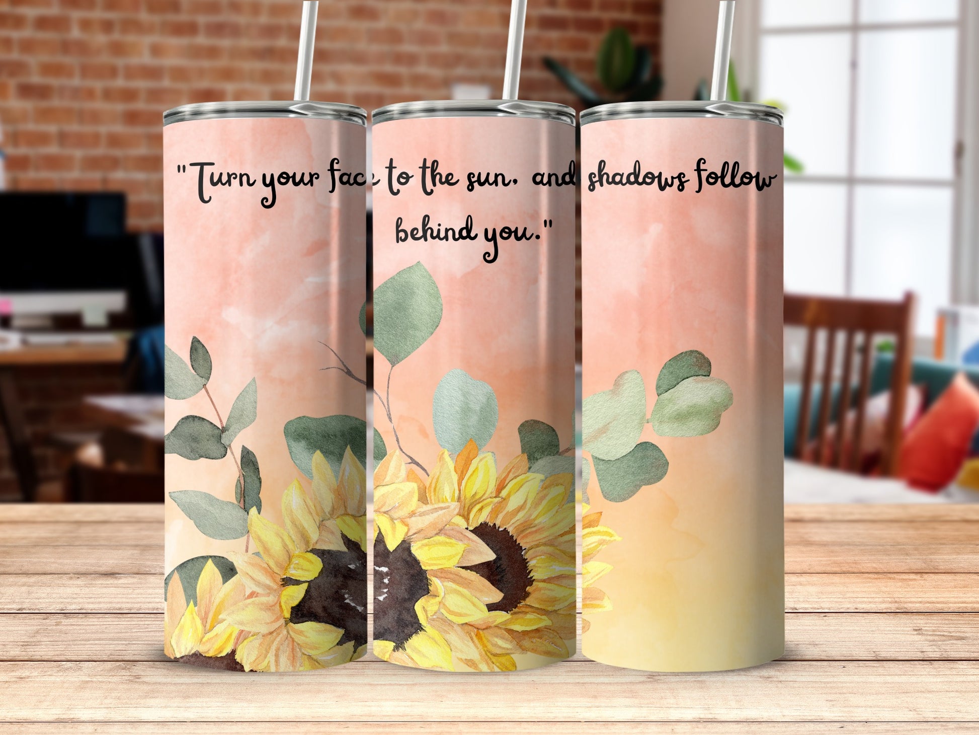 Turn your face to the sun tumbler product