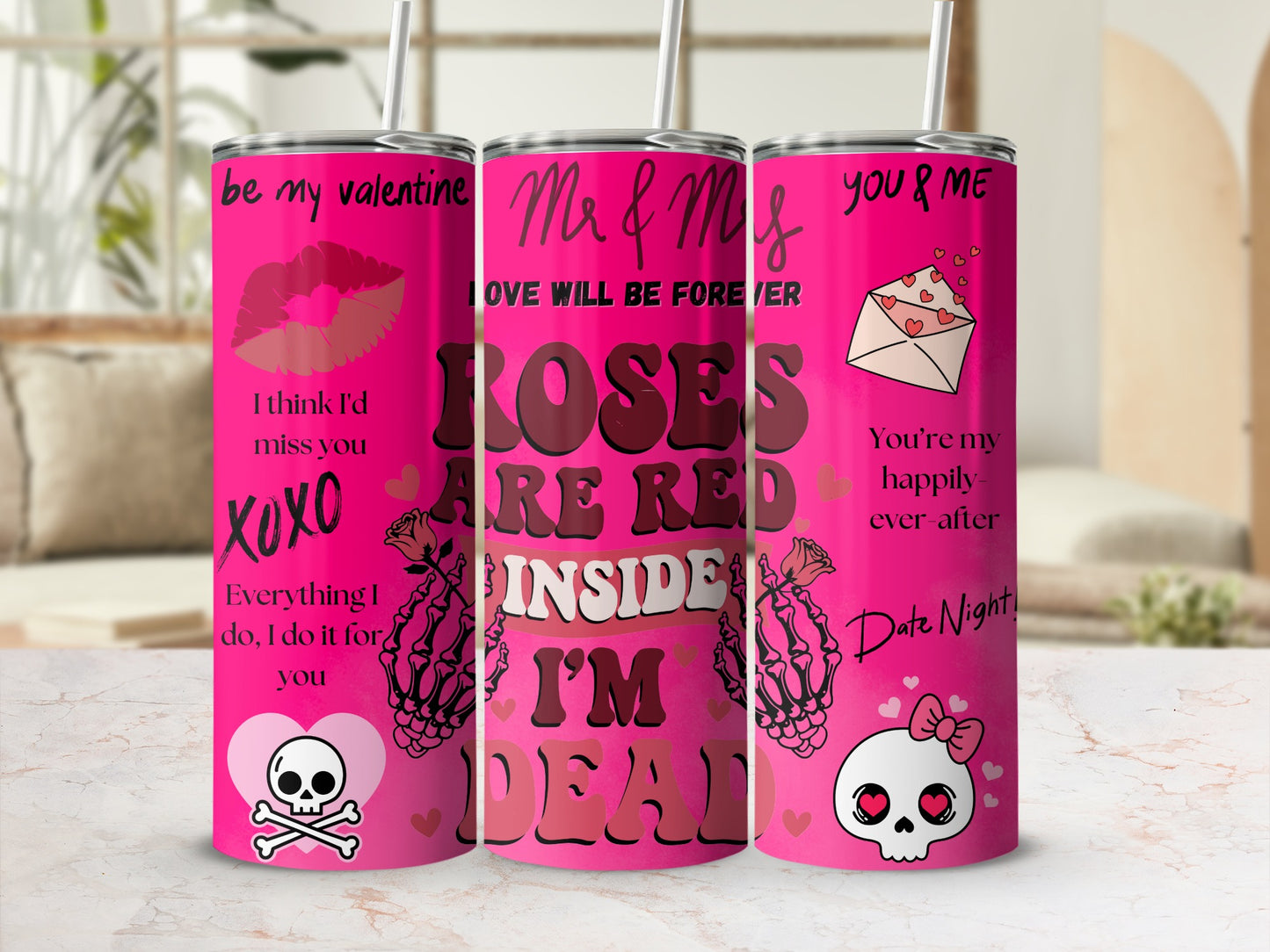 Pink Roses Youre My Happily Ever After Tumbler