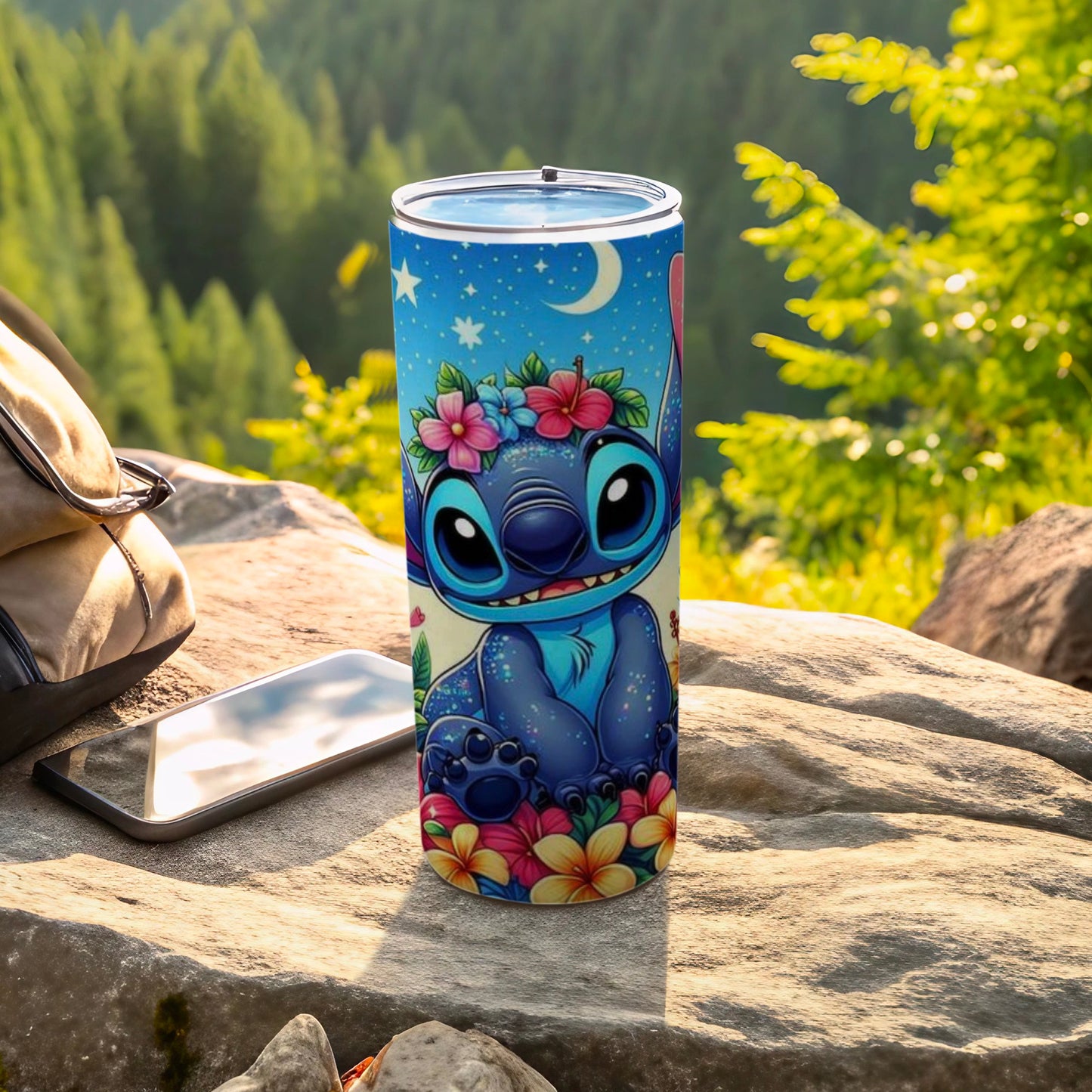 Cute Cartoon Character Floral Insulated Tumbler