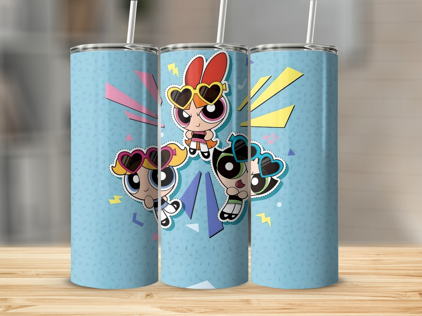 Animated Girls Characters Blue Tumbler Cup Product