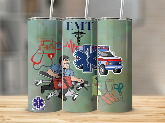 EMT Paramedic Theme Insulated Tumbler Cup