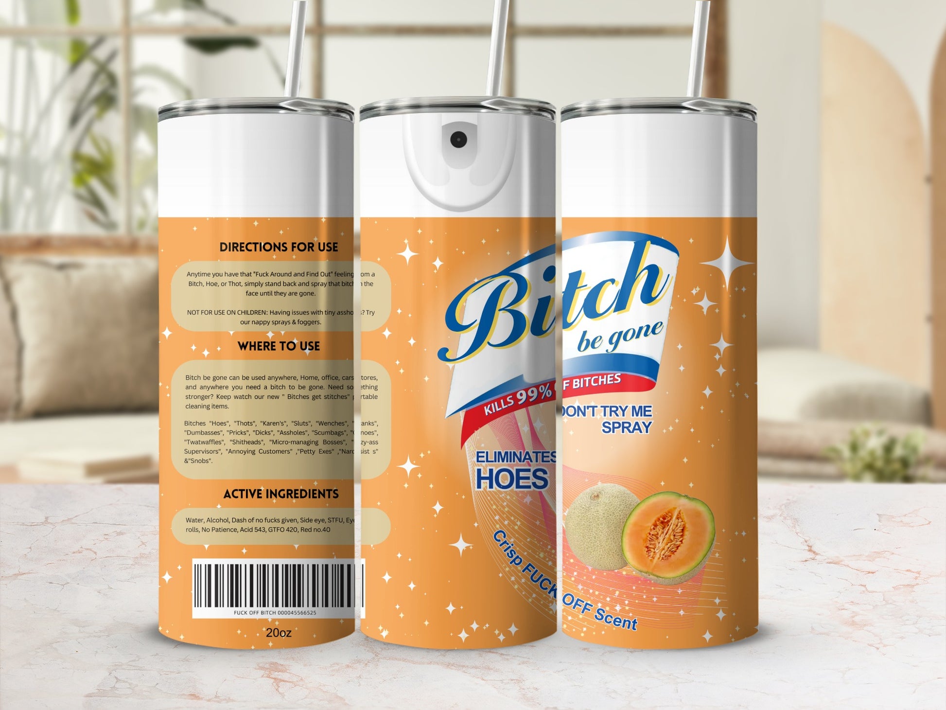 Bitch Be Gone Don't Try Me Spray Crisp Scent 20oz