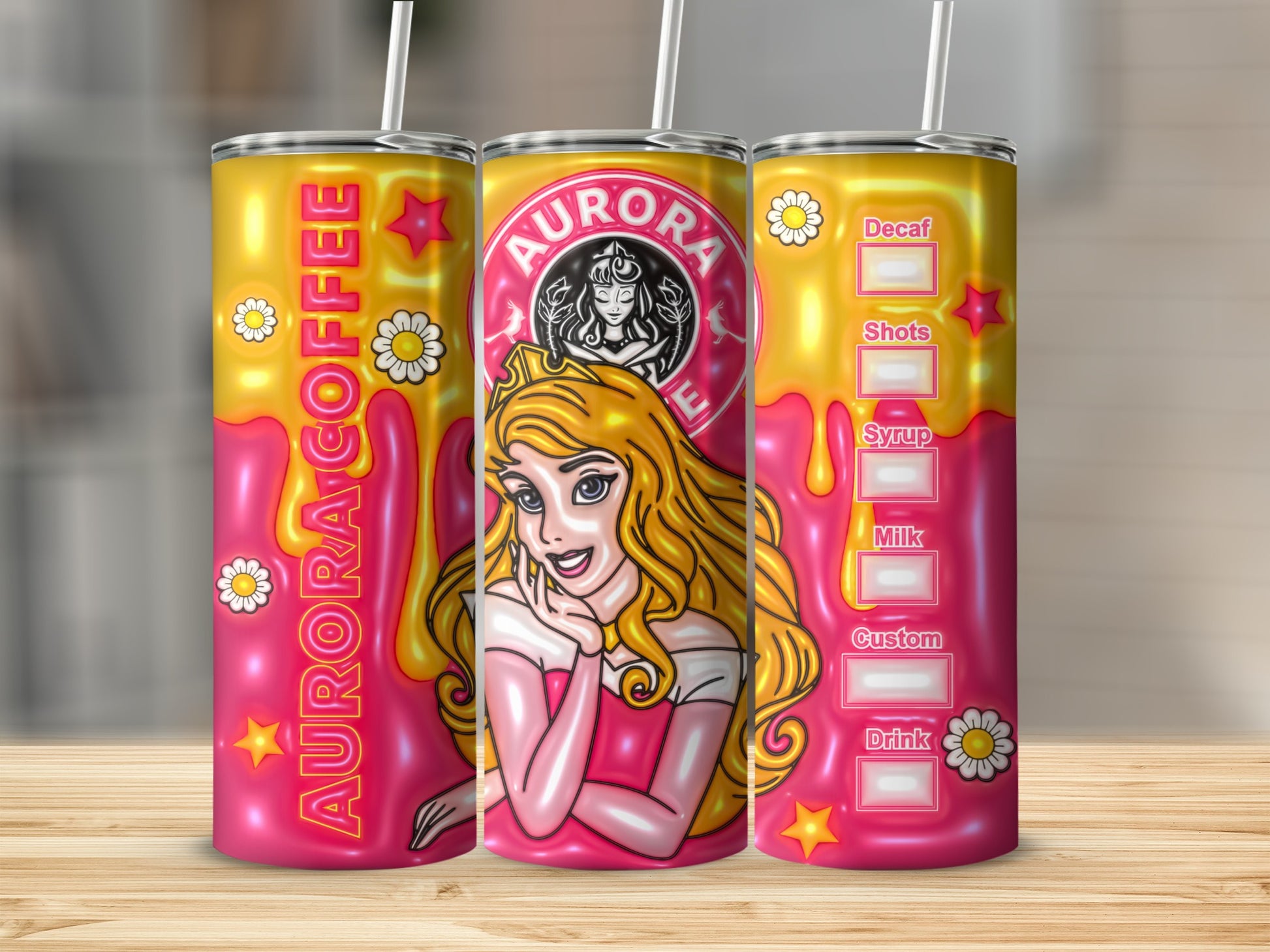 Aurora Coffee Customizable Drink Tumbler Cup