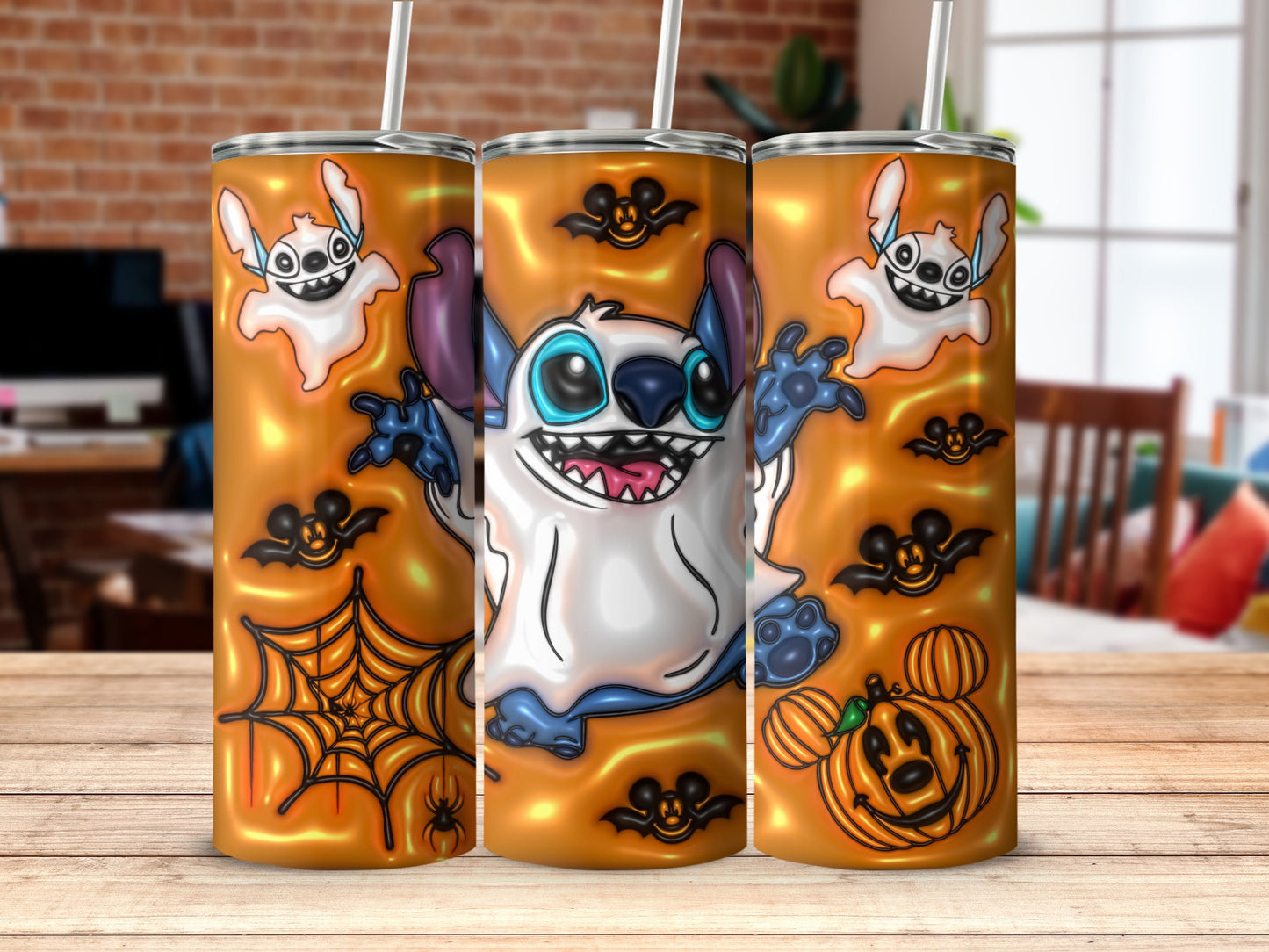 Halloween Spooky Character Tumblers with Fun Designs