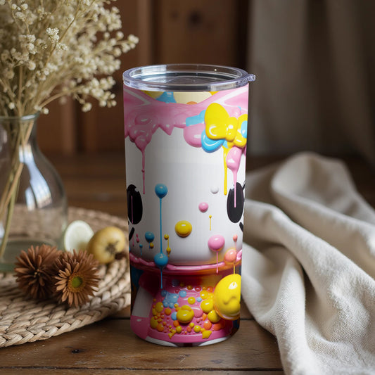 Cute Character Pink Yellow Dripping Tumbler