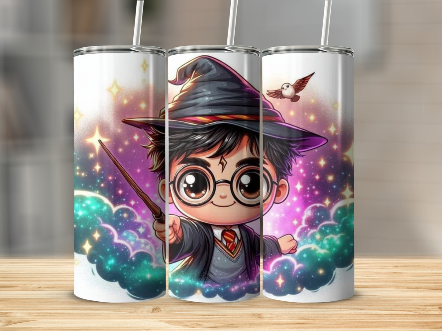 Harry Potter Chibi Cartoon Illustration Style Tumblers