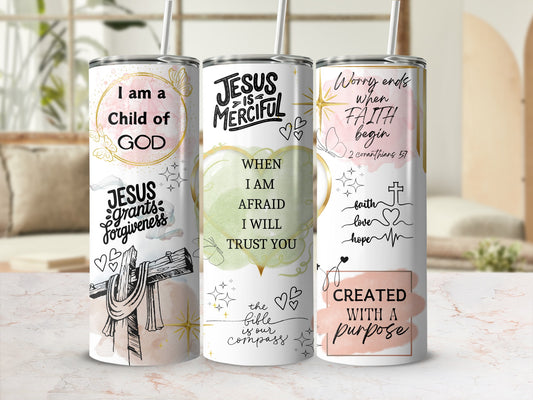 Inspirational Christian Quotes Insulated Tumbler