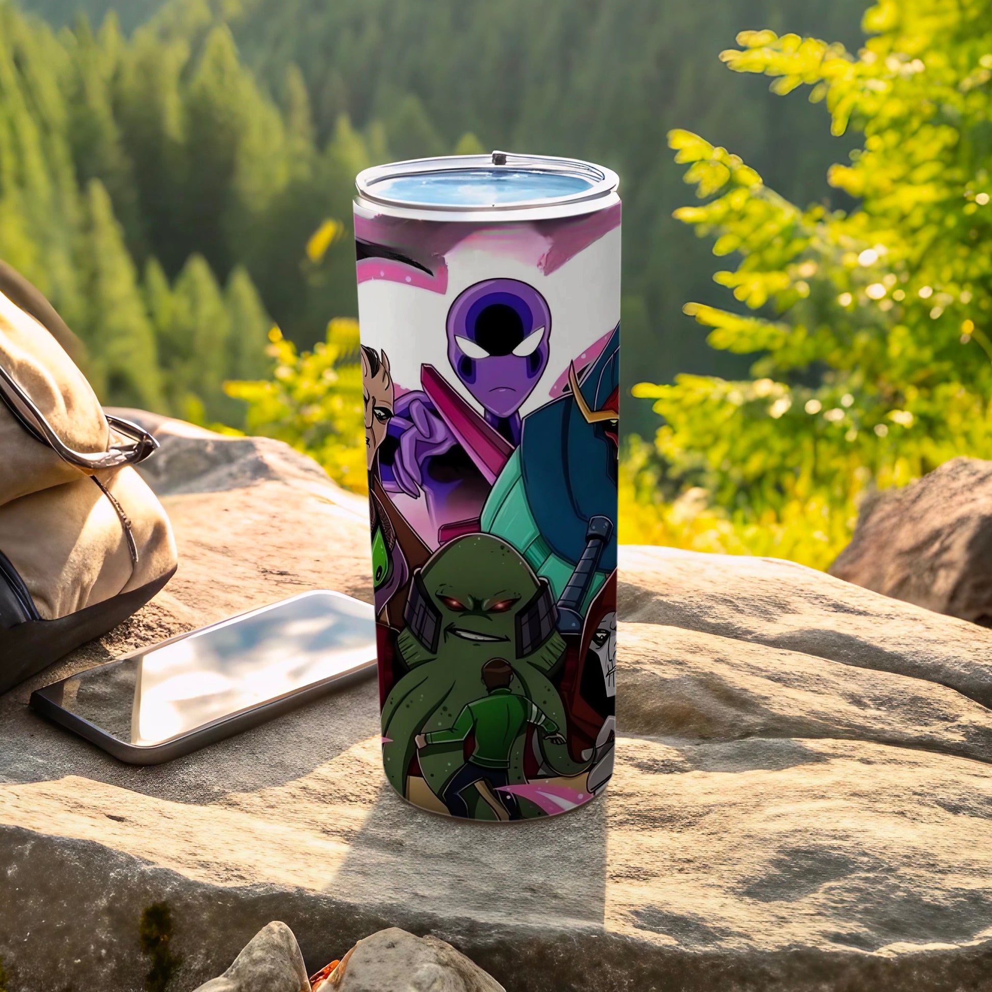 Colorful Animated Characters Travel Tumbler Cup