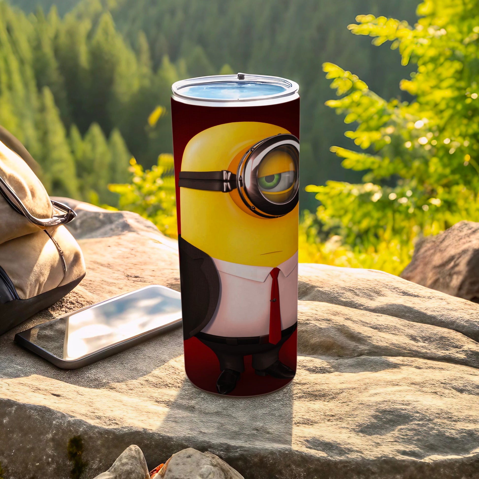 Minion Character Design Travel Tumbler for Outdoor Adventures