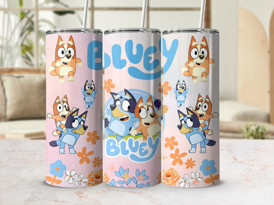 Bluey and Friends Cute Design Insulated Beverage Tumbler
