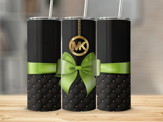 Luxury Black Green Design Tumbler with MK Logo