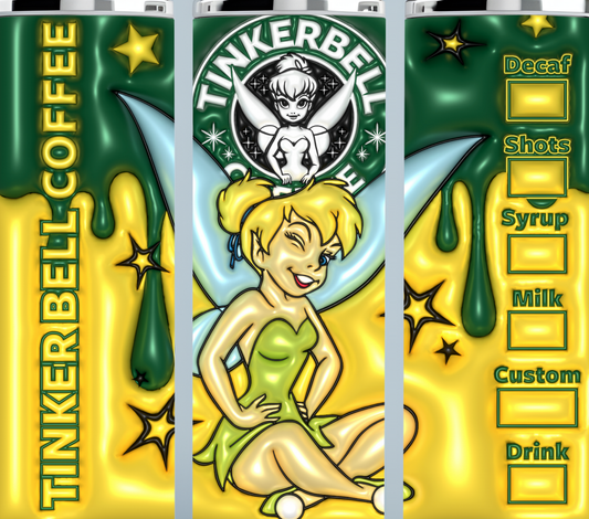 3D Tinkerbell Starbucks Coffee tumbler