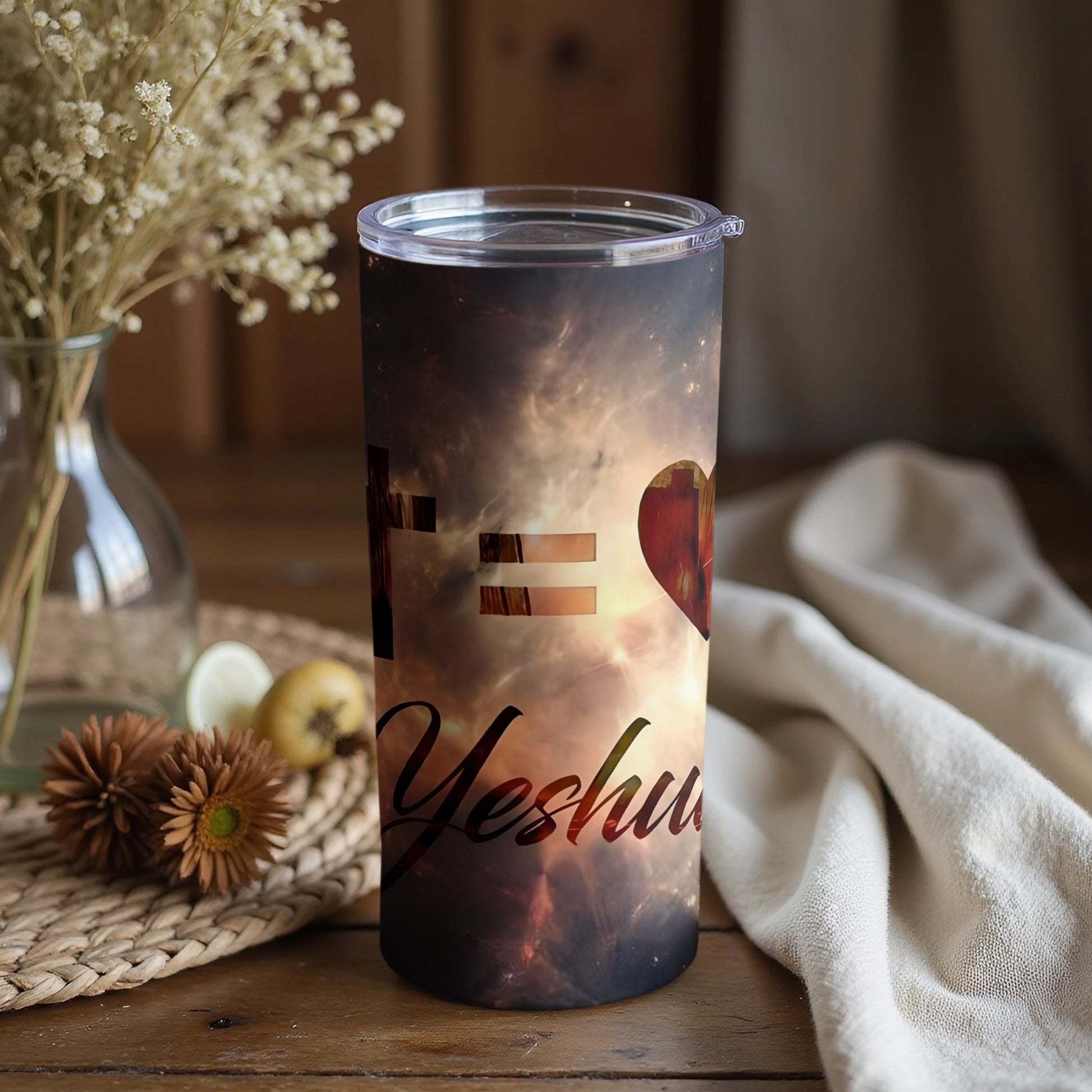 I Love Yeshua Inspirational Design Tumbler