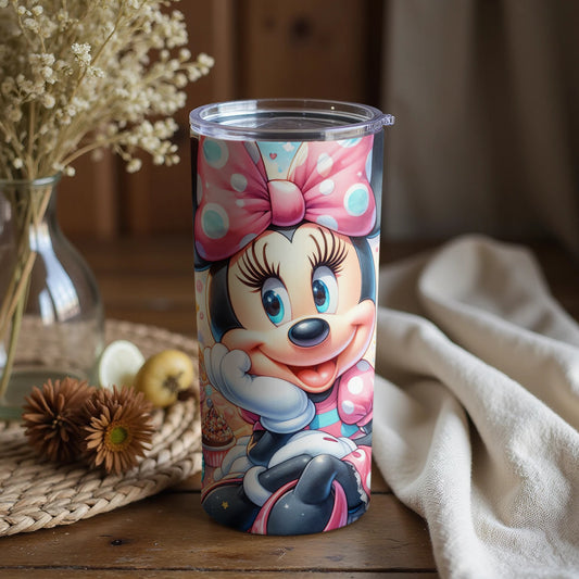 Cute Minnie Mouse Design Insulated Tumbler Cup