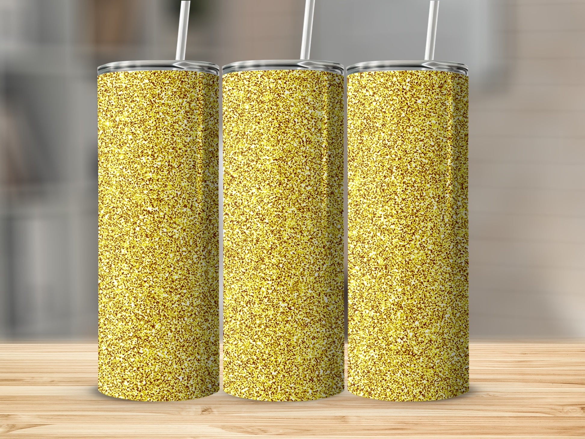 Glittering Gold Tumbler for Stylish Hydration