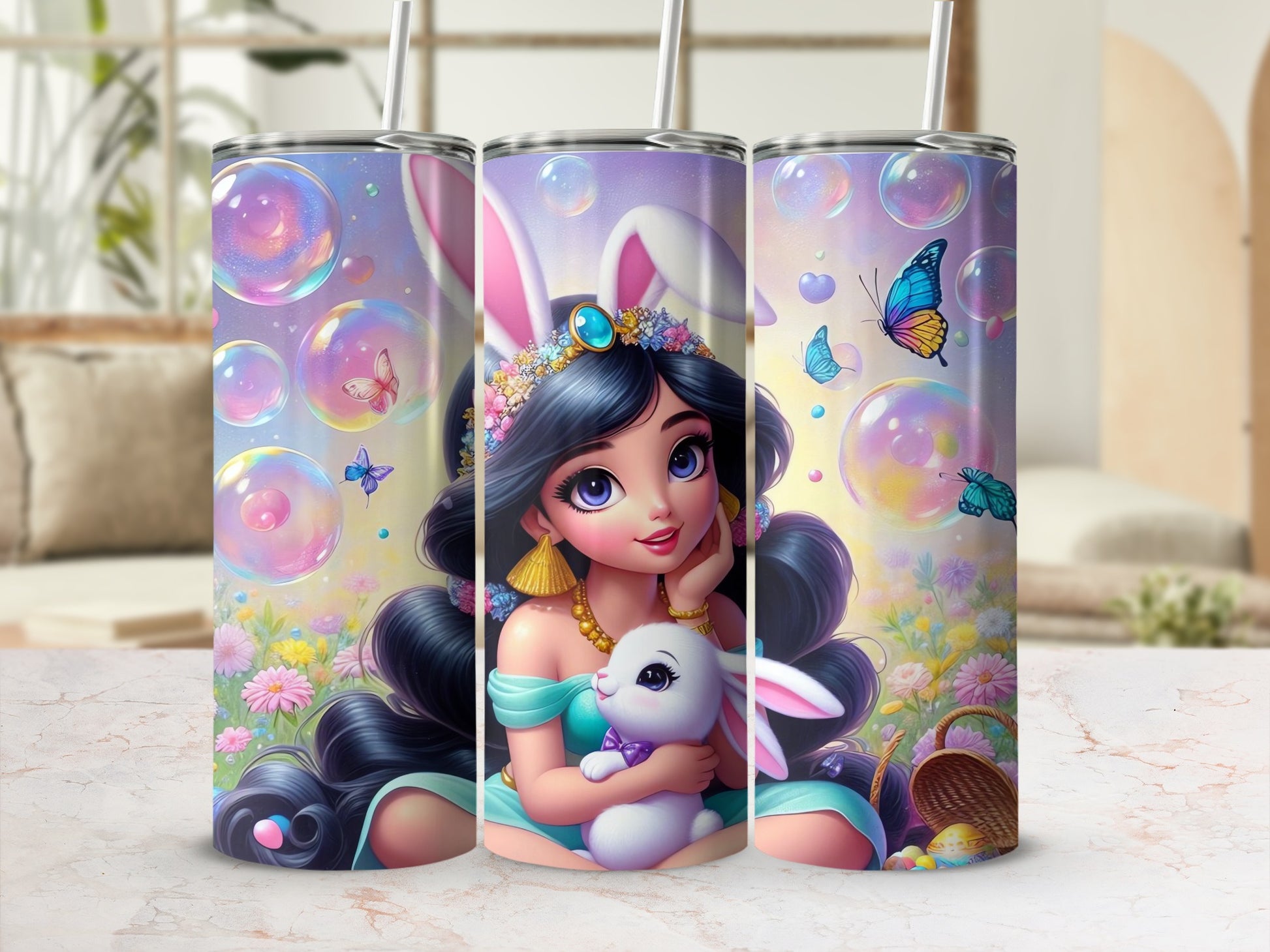 Jasmine Princess Bunny Ears Bubbles Butterflies Flowers product type