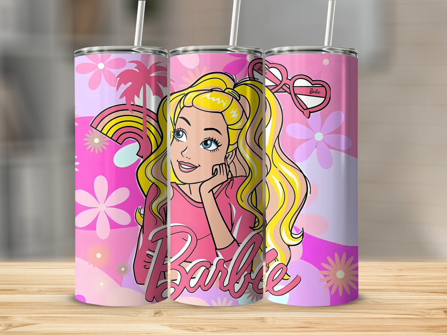 Barbie In a Tropical Barbie World With Sunglasses Tumblers