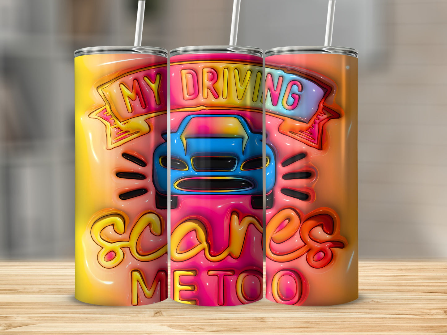 My Driving Scares Me Too Funny Driver Tumbler product type