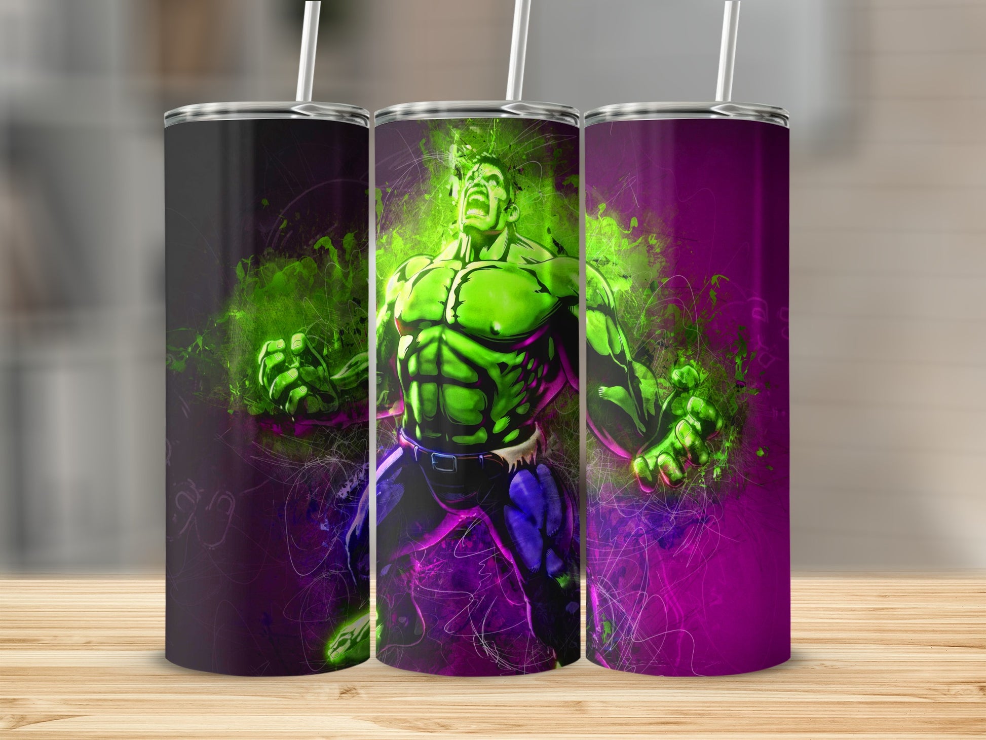 Hulk Furious Green Purple Splash Dynamic Art product type