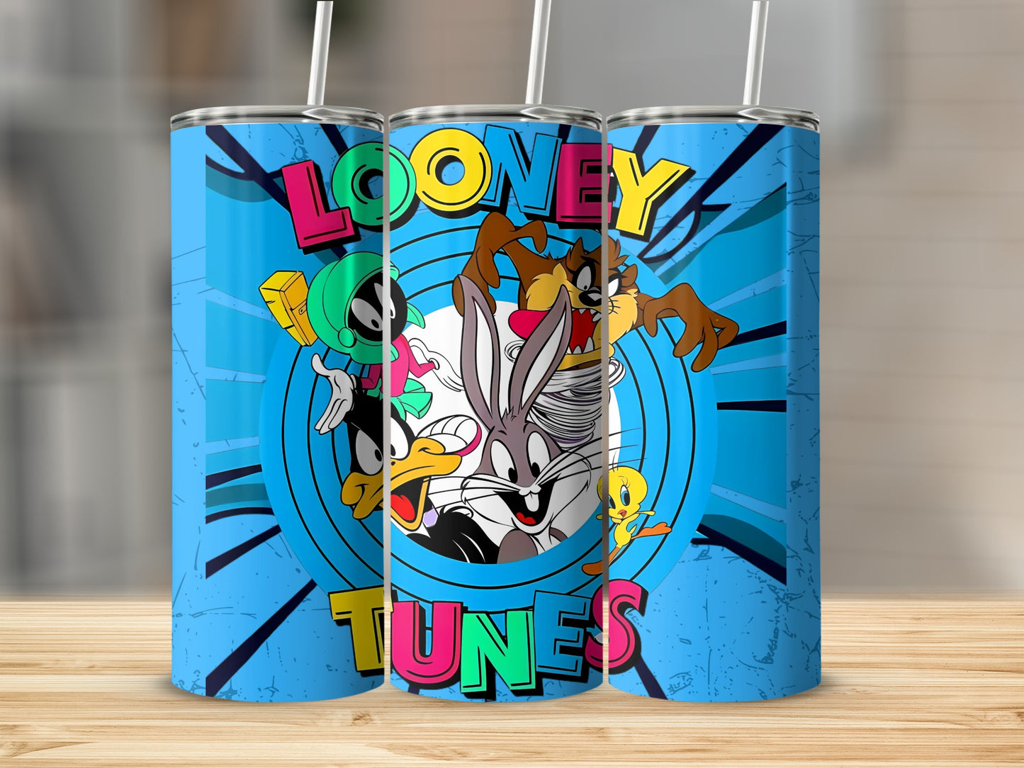 Colorful Looney Tunes Characters Tumbler Cup