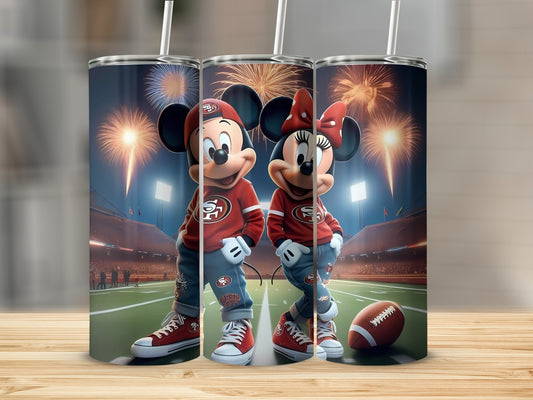 Mickey and Minnie Mouse Football Stadium Tumbler