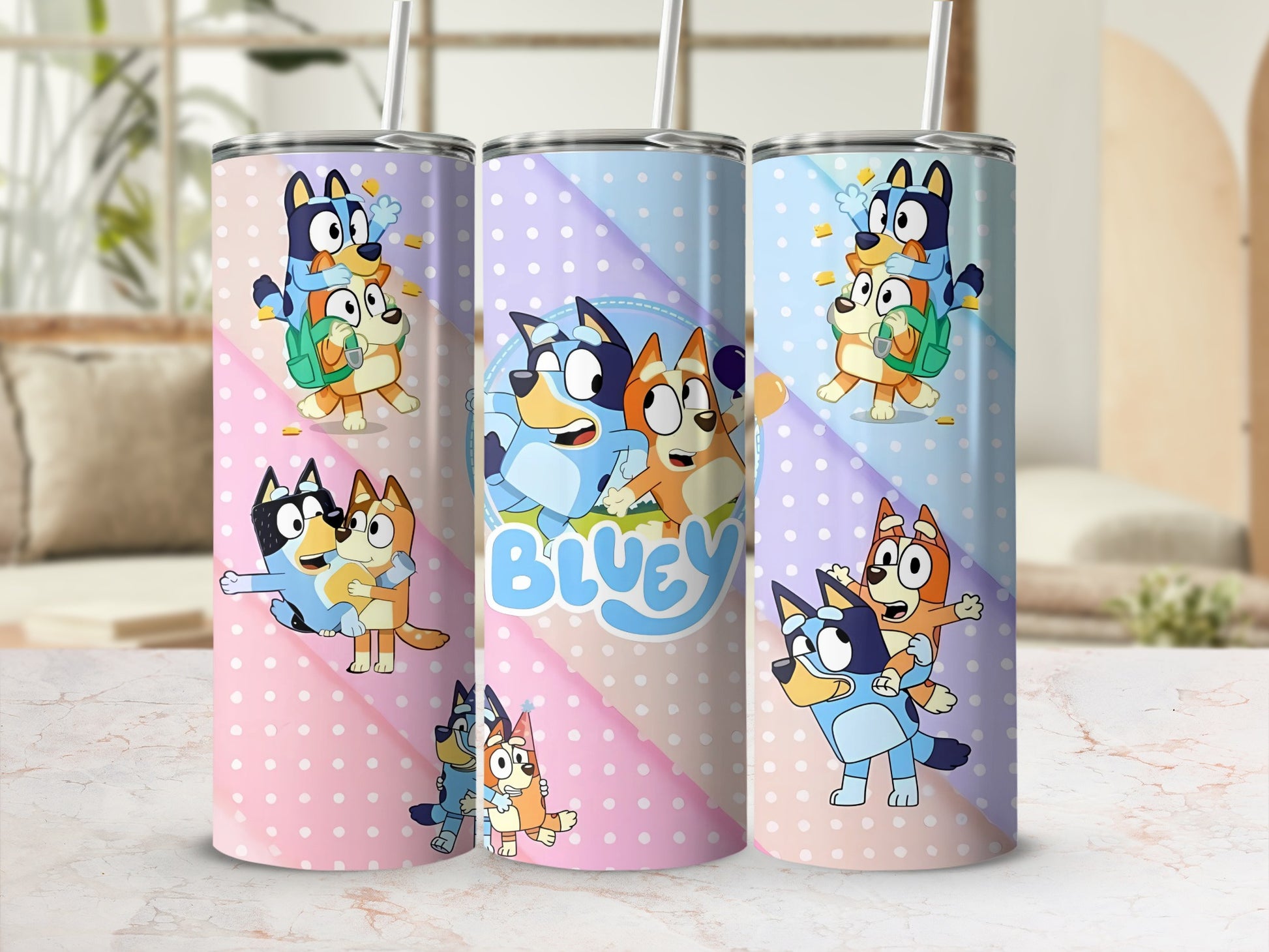 Fun Colorful Cartoon Characters Insulated Tumbler Cups