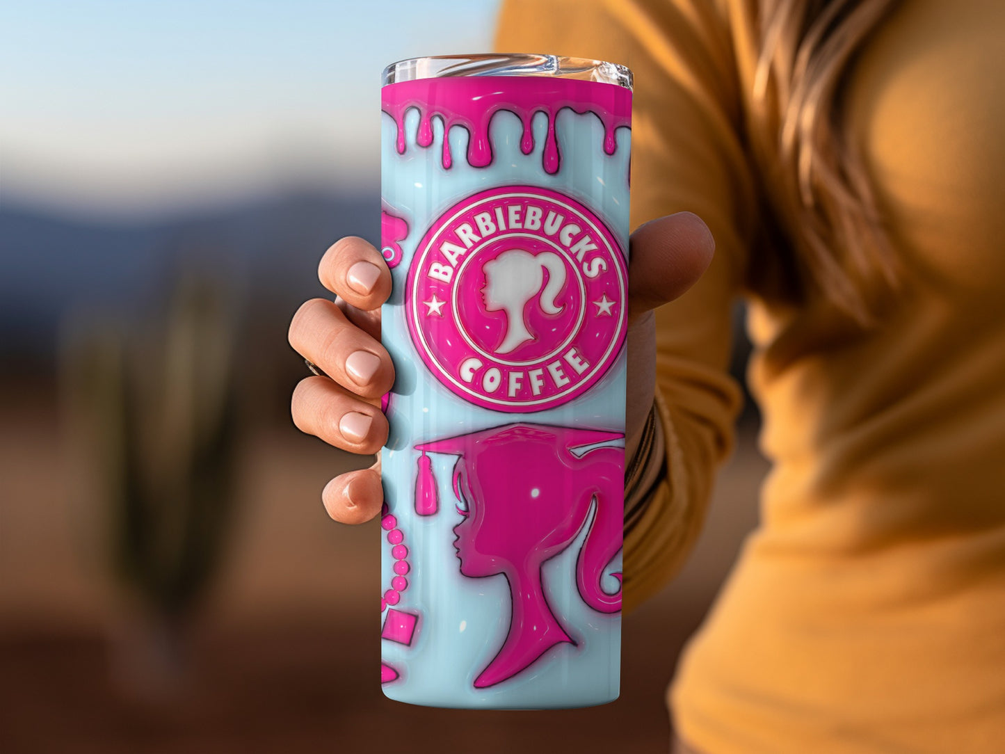 Barbiebucks Coffee With Ice Cream Star Shape Tumblers