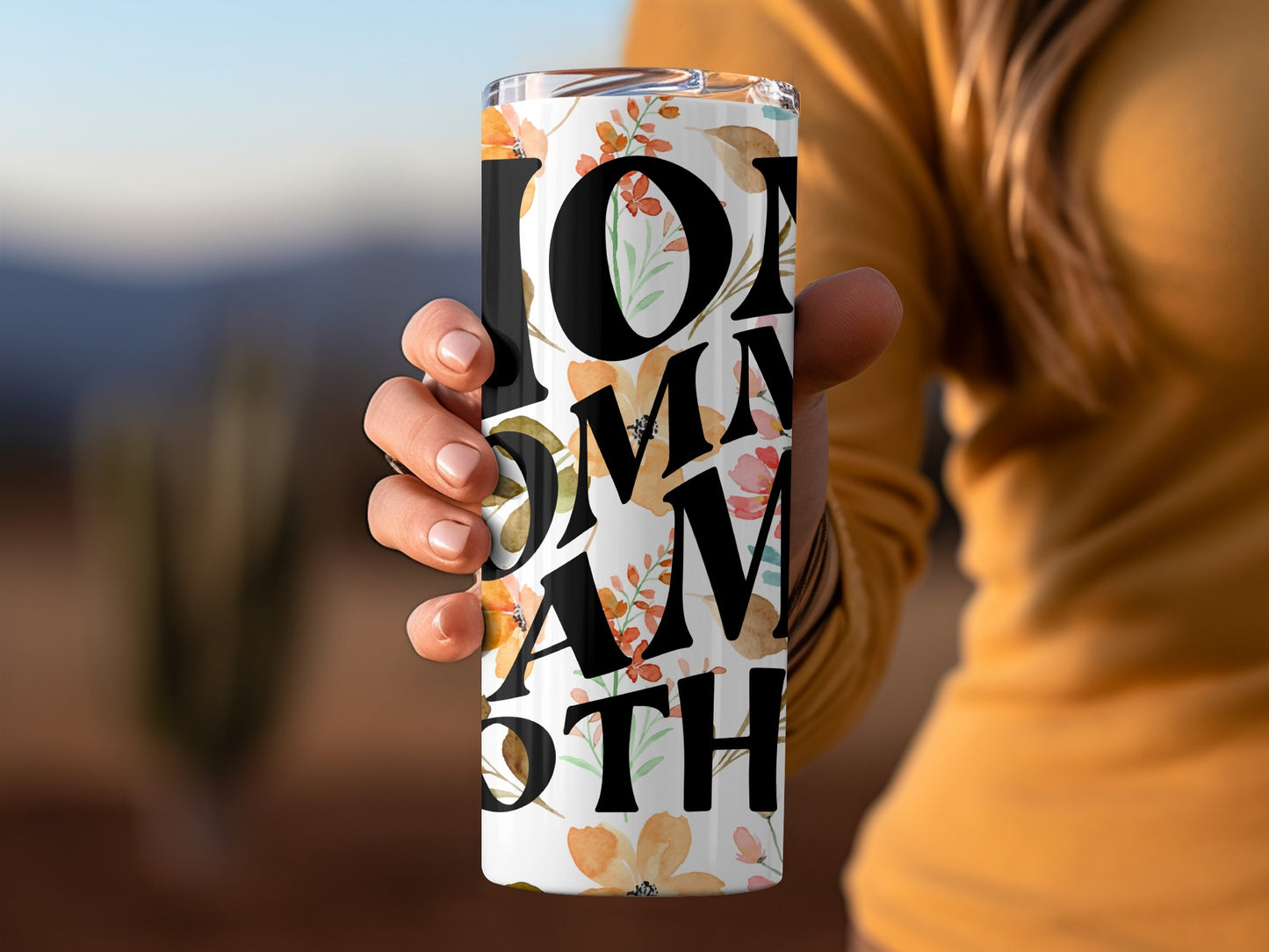 Colorful Floral Design Insulated Tumbler Cup