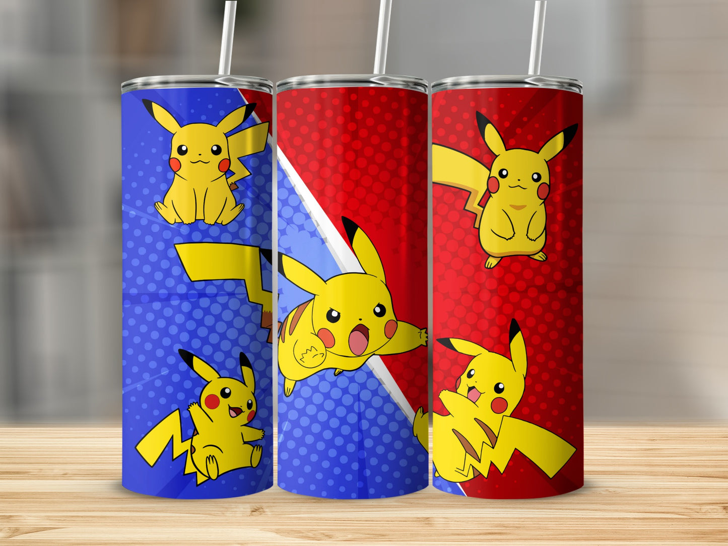 Pikachu Cartoon Design Tumbler Cups Fun Drinkware