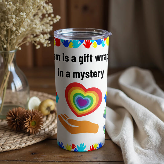 Optimism is a Gift Wrapped in a Mystery tumbler