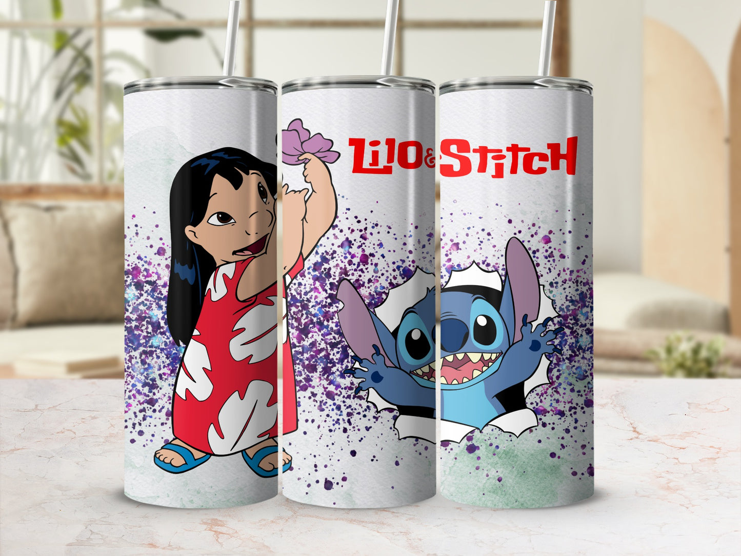 Lilo and Stitch Cartoon Design Personalized Tumbler