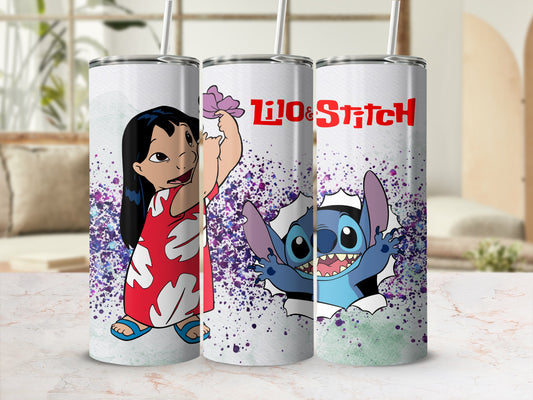 Lilo and Stitch Cartoon Design Personalized Tumbler
