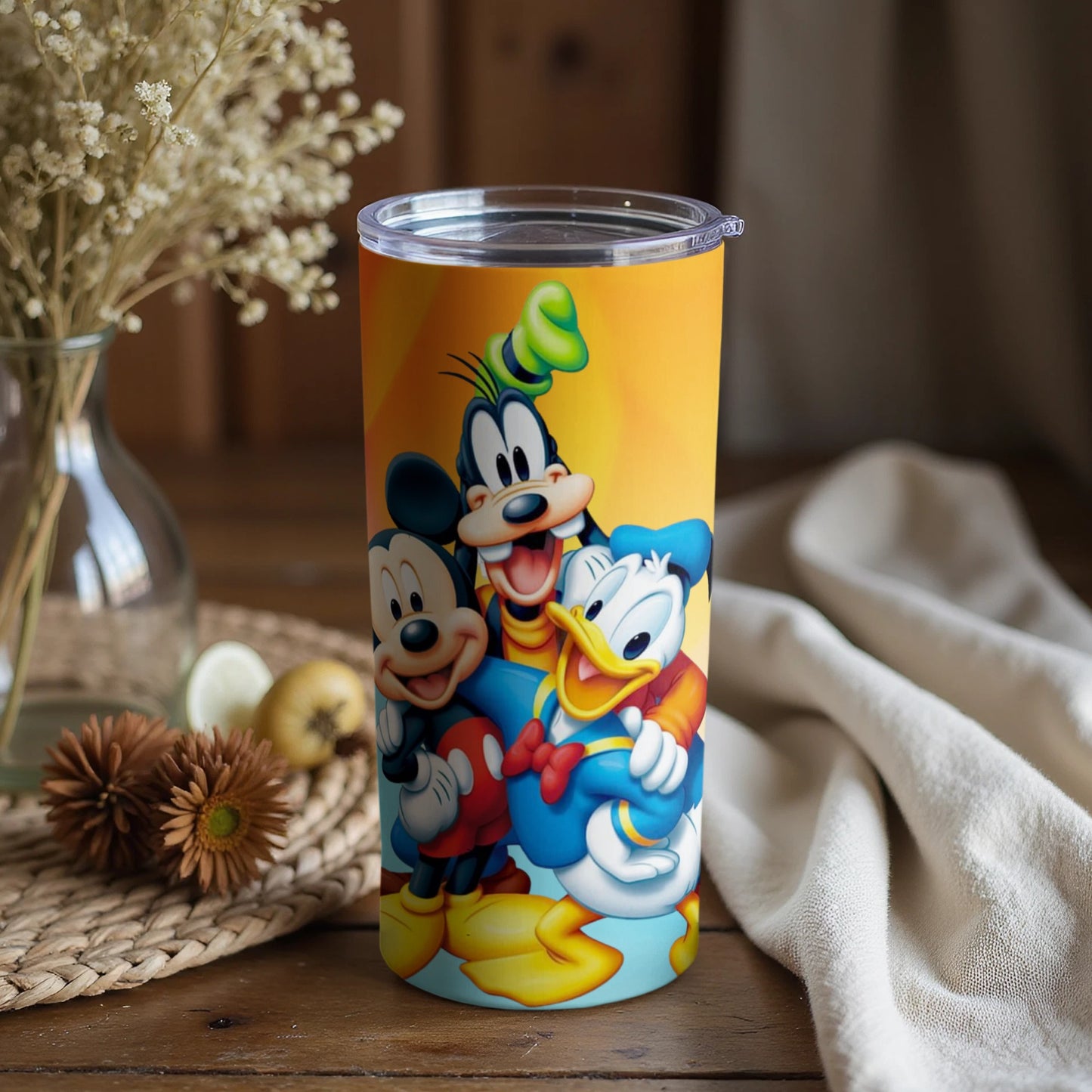 Disney Characters Collage on Gradient Tumbler