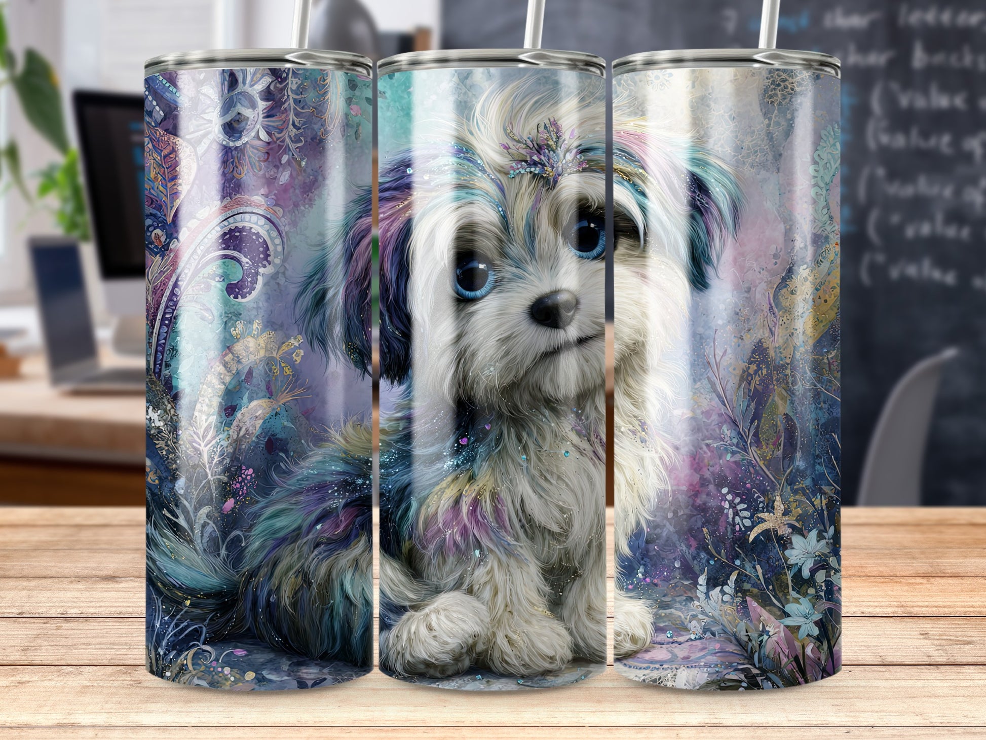 Adorable Puppy Design for Tumblers