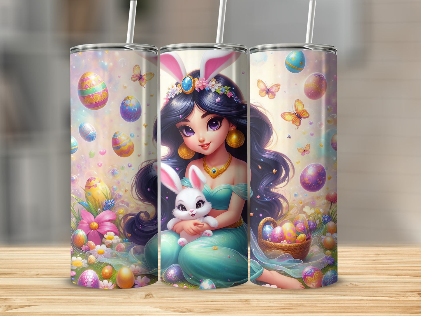 Easter Bunny Princess Jasmine Eggs Tumbler product type