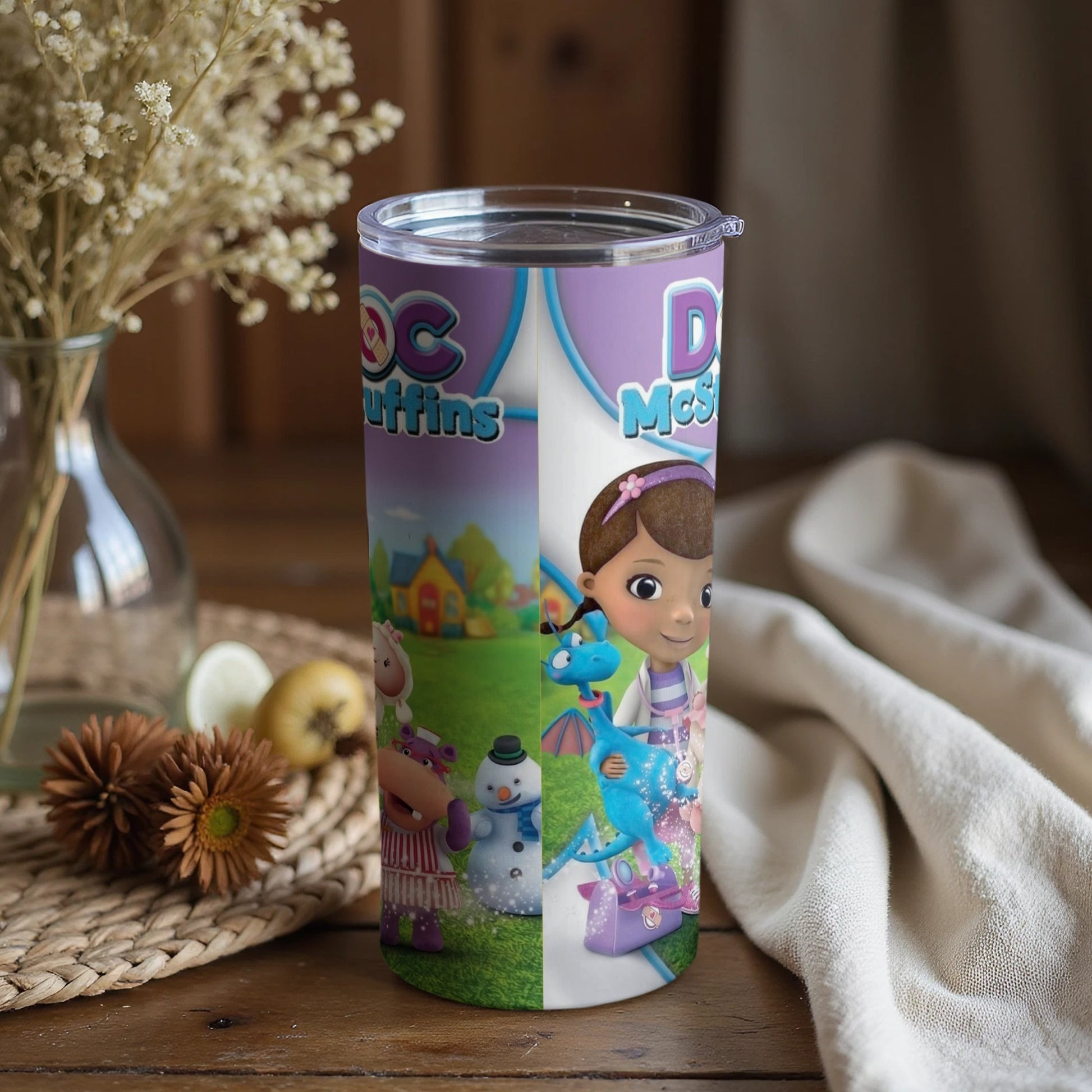 Doc McStuffins Cartoon Design Travel Tumbler