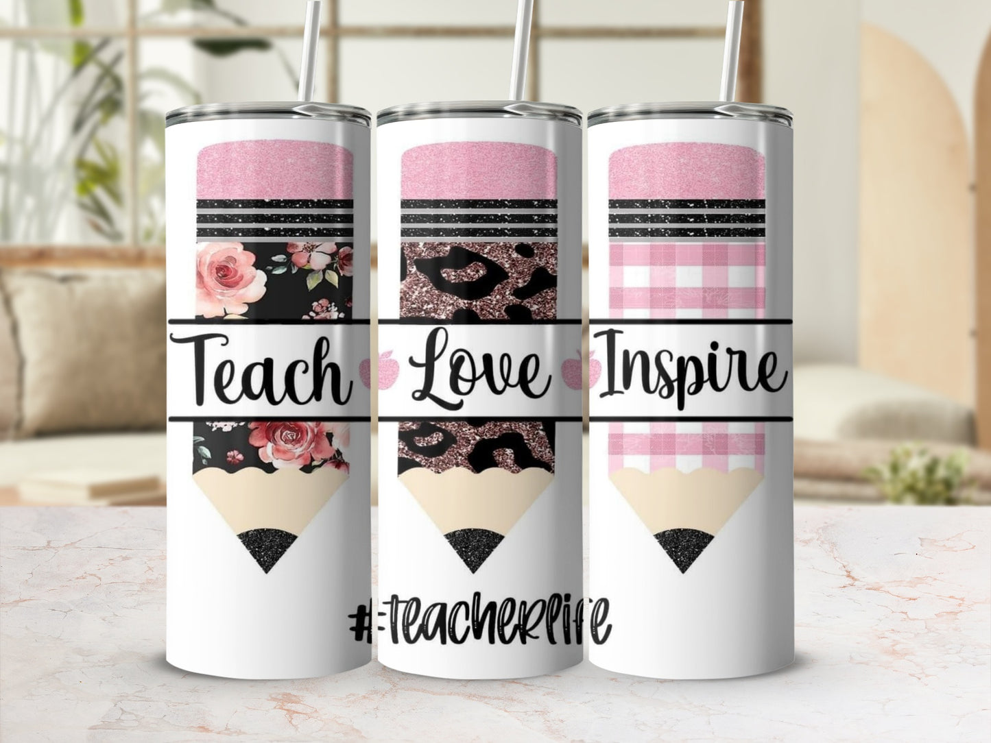Teach Love Inspire Design Teacher Life Great Gifts Tumblers