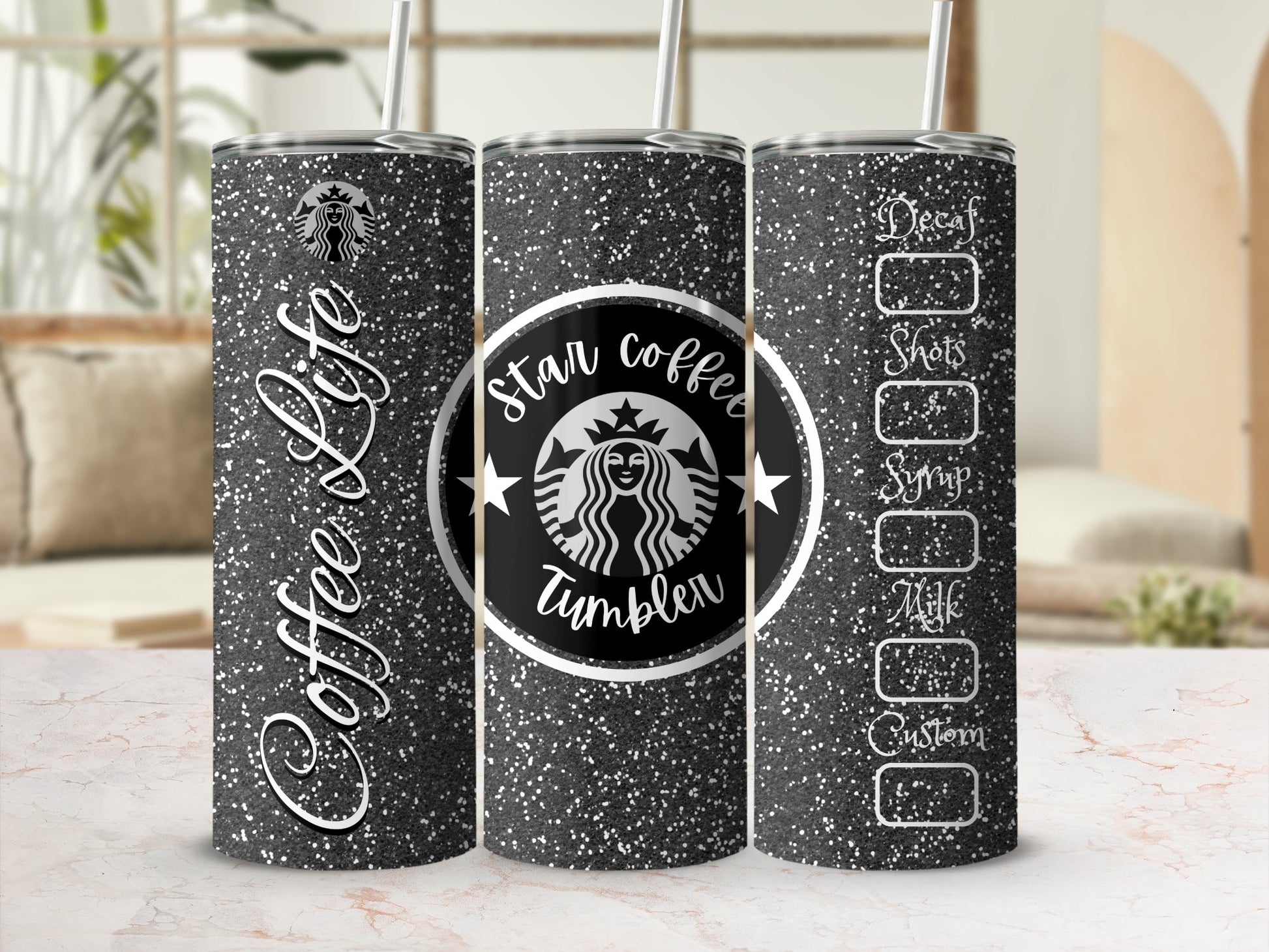 Coffee Life Star Coffee Tumbler with Custom Options