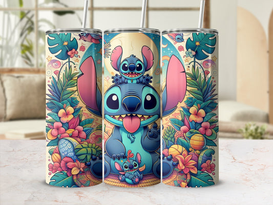 Tropical Cartoon Character Design Insulated Tumbler