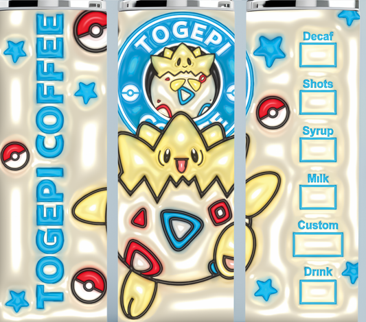 Togepi Coffee 3D Tumbler