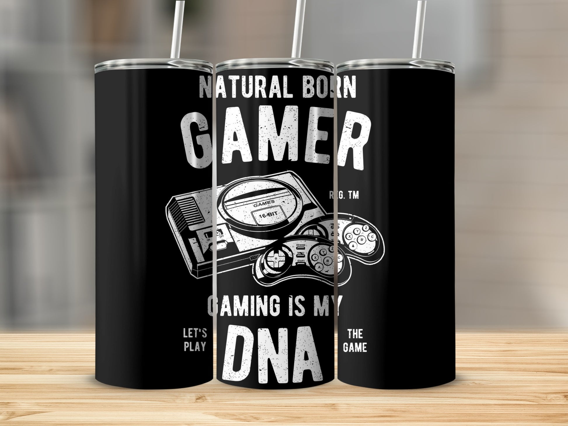 Natural Born Gamer Gaming Is My DNA tumbler