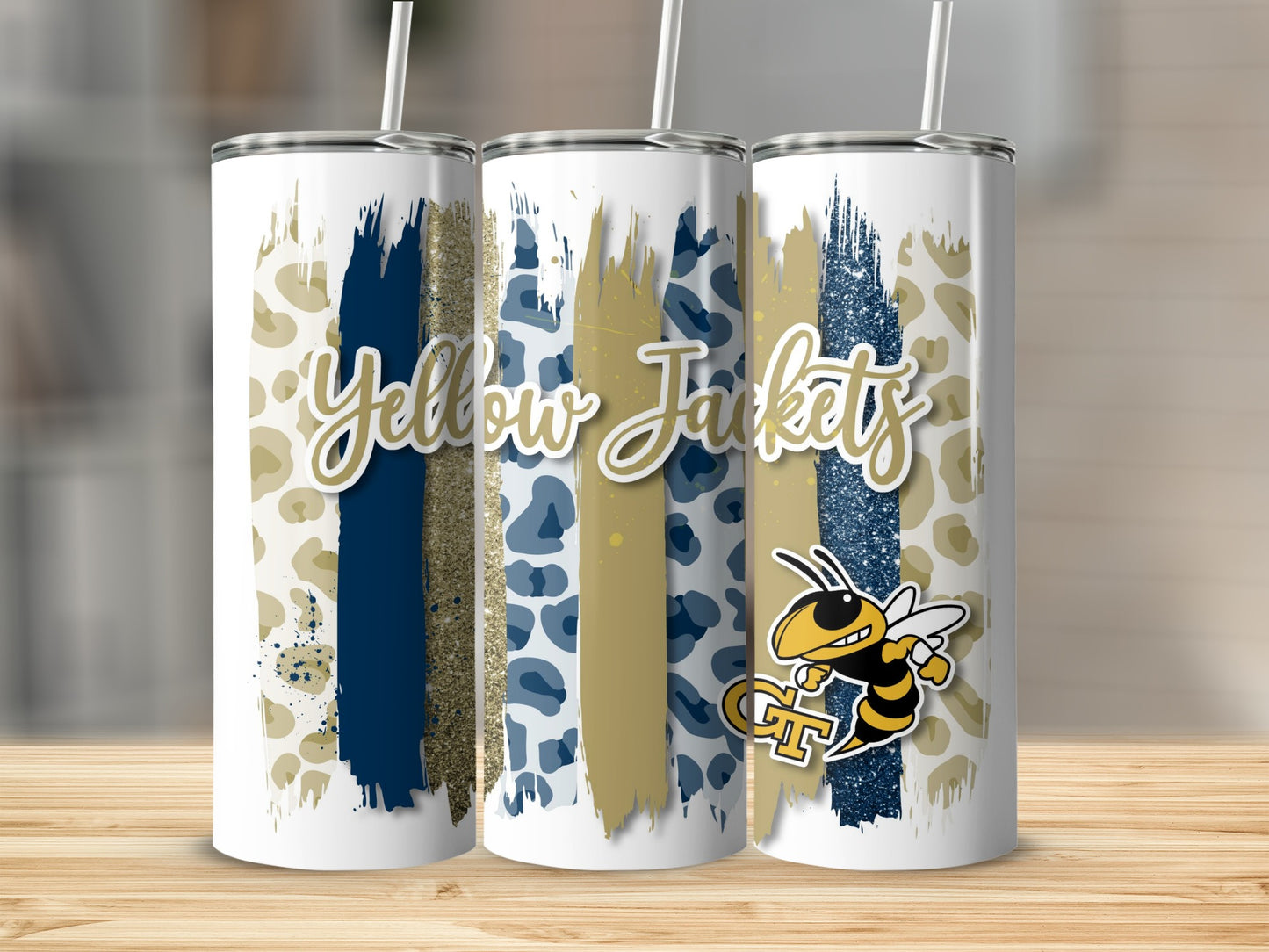 Yellow Jackets and GT Bee University Team Logo Tumblers