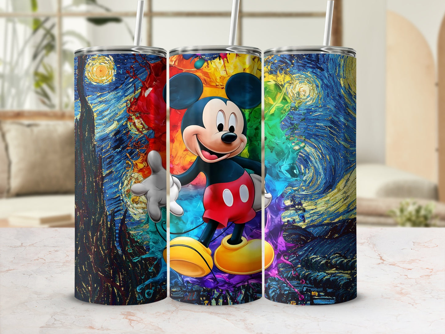 Mickey Mouse Starry Night Inspired Tumbler Cup