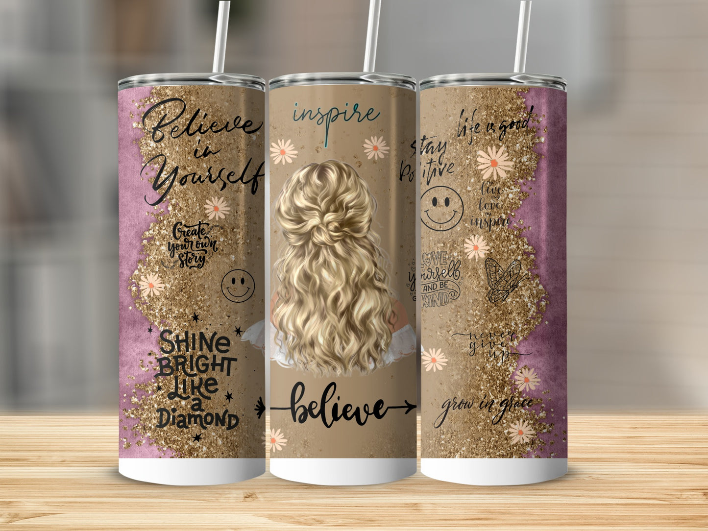 Inspirational Quotes and Designs Drink Tumbler